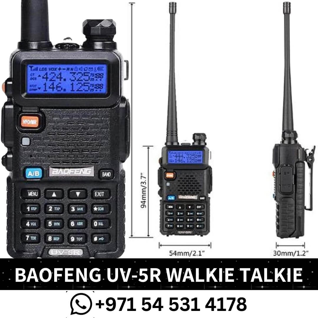 Buy BAOFENG UV 5R Dual Band Walkie Talkie in Dubai - BAOFENG Walkie Talkie Dubai - Radio Device shop near me dubai - walkie talkie dubai near me