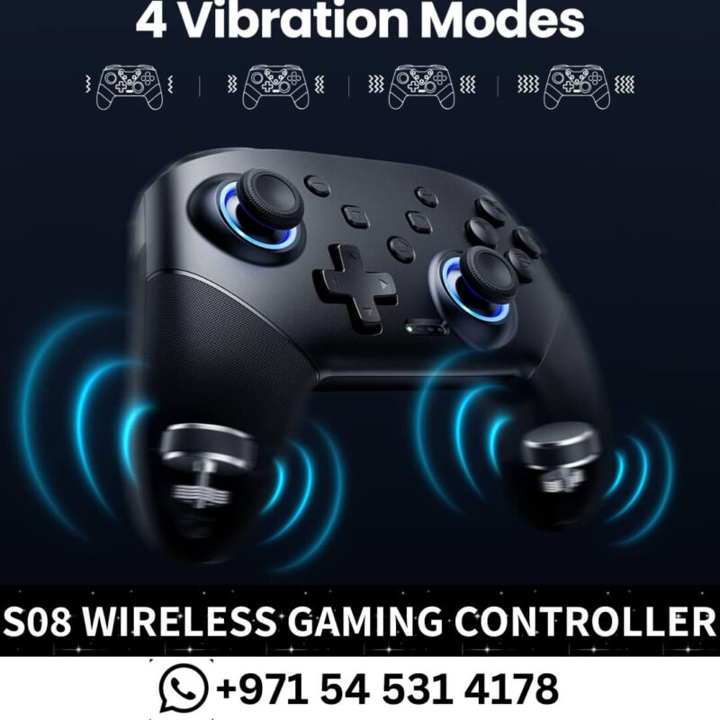 Buy S08 Wireless Controller for PS - S08 Wireless Gaming Controller Dubai- Wireless Gaming Controller Dubai - Gaming Controller dubai near me vibration modes